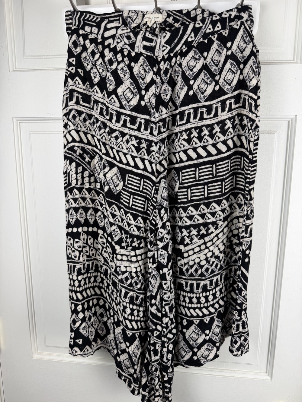silence + noise Black and White Geometric Pants